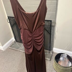 Meshki Chocolate Backless Dress